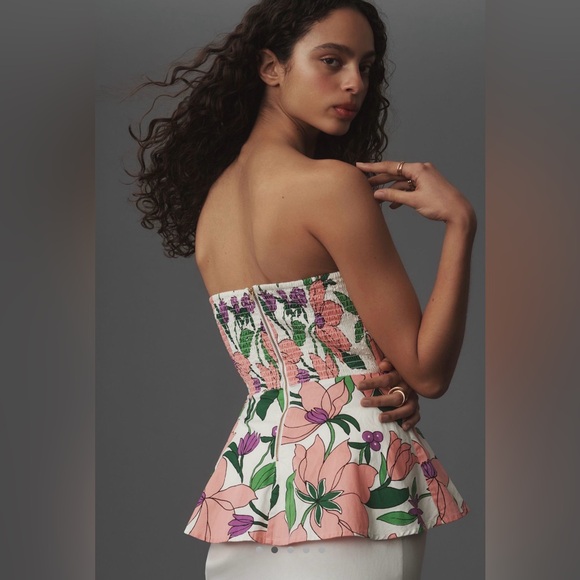 Banjanan Della Strapless Peplum Top Size L - Picture 2 of 8